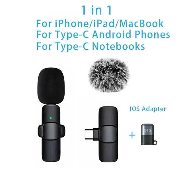 Wireless Lapel Microphone for Mobile