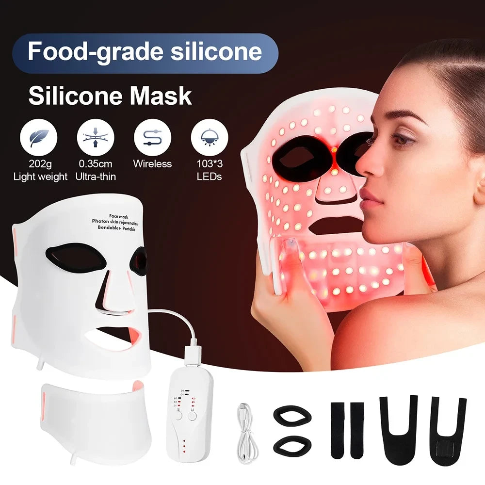 Flexible LED Photon Light Therapy Mask