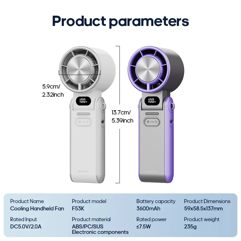 Portable Foldable Handheld Cooling Fan